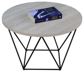 Loftowy stolik kawowy dąb sonoma - Tympa 4X