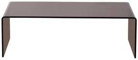 Stolik kawowy z giętego szkła hartowanego - Brązowy - ALONZO