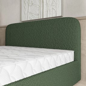 Masseno Łóżko Tapicerowane RENIVE z pojemnikiem na pościel 120x200 cm - Zielony, QUELLE 37