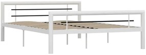 Białe metalowe łózko w stylu loftowym 120x200 cm - Sintra