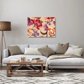 Obraz na szkle - Vintage Flowers (70x50 cm)