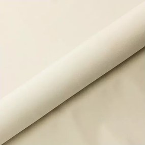 (Wyprzedaż) Fotel Chesterfield Moet pikowany guzikami w kolorze ecru i metalowymi czarnymi nóżkami, ecru welur