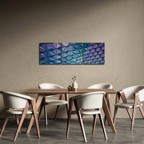 Obraz - struktura koloru (z zegarem) (90x30 cm)