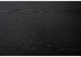 Czarny stolik z blatem w dekorze jesionu 180x50 cm Colton – Rowico