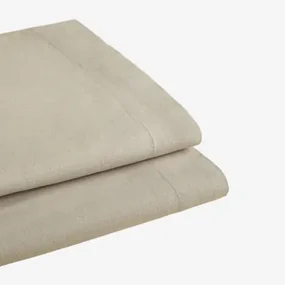 Prześcieradło Lniane Sorana O Gramaturze 160 G/m² Kremowa Semoline & Łóżko 135/140cm (210 X 280 Cm) - Sklum