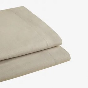 Prześcieradło Z Lnu 160g/m² Sorana Kremowa Semoline & Łóżko 135/140cm (210 X 280 Cm) - Sklum
