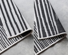 Dywan zewnętrzny dwustronny Gemini czarno-kremowy 120 cm x 170 cm