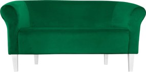 Sofa Milo tkanina Welur : Kolor nogi - Biała, Kolor tkaniny - VELVET - MG25, Typ tkaniny - Velvet, Wysokość nogi - 20 cm