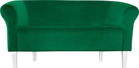 Sofa Milo tkanina Welur wygodna sofa tapicerowana do salonu i poczekalni : Kolor nogi - Biała, Kolor tkaniny - VELVET - MG25, Typ tkaniny - Velvet, Wysokość nogi - 20 cm