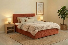 Łóżko OLEG 180x200 cm Czerwony Bez materaca