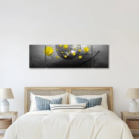Obraz - żółte abstrakcyjne kule (170x50 cm)