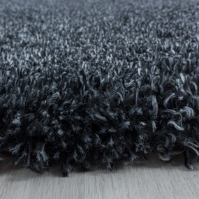 Dywan shaggy Fluffy Super Soft  antracyt koło 200 cm x 200 cm