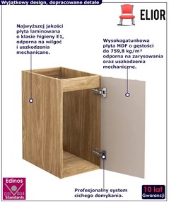 Beżowa nowoczesna szafka łazienkowa 3D - Montans 4X