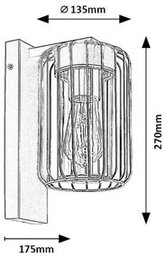 Rabalux 77106 lampa ścienna zewnętrzna Tarpa, E27,1x maks. 40W, IP44