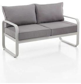 Szara aluminiowa sofa ogrodowa Ischia – Tomasucci
