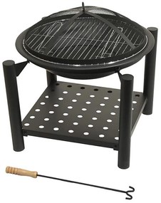 Przenośne palenisko na drewno z rusztem 48 cm