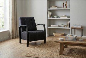 Nowoczesny fotel Looft w kolorze czarnym-ponadczasowy styl