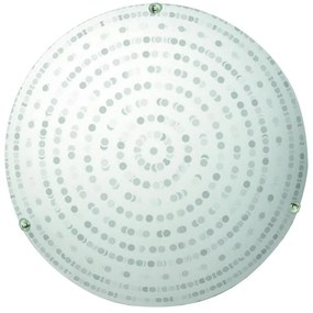 Biała lampa sufitowa ze szklanym kloszem ø 30 cm Circle – Candellux Lighting
