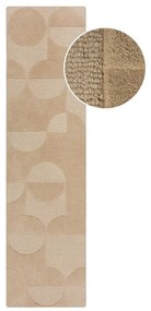 Beżowy wełniany chodnik 60x230 cm Gigi – Flair Rugs