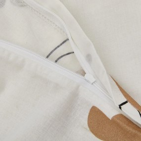 PrzytulneMieszkanie.pl PrzytulneMieszkanie.pl Pościel z bawełny Renforcé TIMBA DEER biała Rozmiar pościeli: 80 x 80 cm | 135 x 200 cm