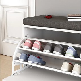 Ławka na buty biały 60x30x49.5 georg