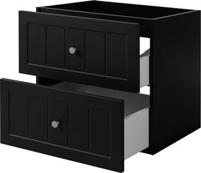 Szafka podumywalkowa w stylu klasycznym, czarna, 60 x 57 x 46 cm
