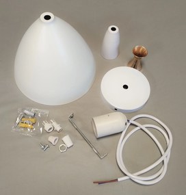 Lampa sufitowa loftowa metalowa wisząca AT1-1SZ-Biała