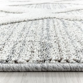 Dywan nowoczesny Pisa 3D Romby szaro-kremowy 120 cm x 120 cm koło