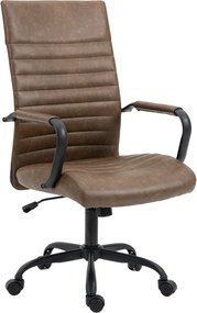 Fotel biurowy, obrotowy Hexon, brązowa ekoskóra