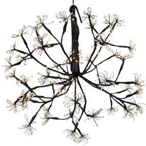 Zewnetrzna Świąteczna lampa wisząca kula czarna 40 cm z LED i timerem IP44 - Nobu Oswietlenie zewnetrzne