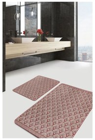 Brązowe aksamitne dywaniki łazienkowe zestaw 2 szt. 60x100 cm – Mila Home