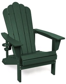 Zielony plastikowy fotel ogrodowy Adirondack – Bonami Selection