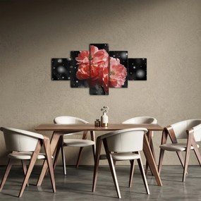 Obraz różowego kwiatu (125x70 cm)