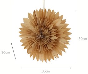 Ozdoba świąteczna na okno, gwiazda z papieru, 50 cm