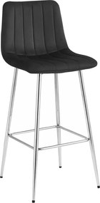 Czarny nowoczesny hoker welurowy metalowy T1-B09