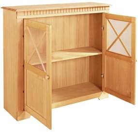 Witryna z litego drewna sosnowego w naturalnym kolorze 95x35 cm Lisa – Støraa