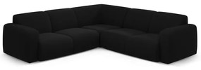 Czarny narożnik z materiału bouclé (strona zmienna/w kształcie litery L) Molino – Micadoni Home