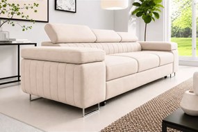 Elegancka kanapa Ardi Linea z funkcją spania regulowane zagłówki 275 cm