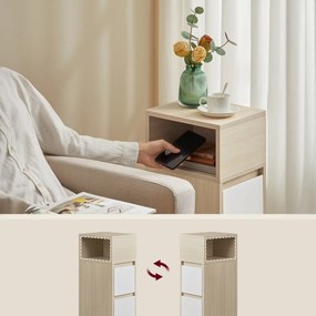 Stolik pomocniczy E1065, dąb