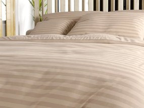 PrzytulneMieszkanie.pl PrzytulneMieszkanie.pl Hotelowa pościel z mikrofibry JASMINE beżowa - pasek 2 cm, kieszeń hotelowa Rozmiar pościeli: 70 x 90 cm | 140 x 220 cm