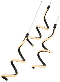 Czarna metalowa lampa wisząca LED ø 30 cm Hilton – Squid Lighting