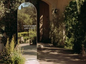 Naklejka na lustro S43 – We're so glad you're here