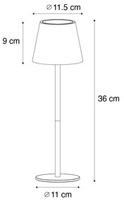 Zewnetrzna Zestaw 2 lamp stołowych białych ze ściemniaczem i funkcją ładowania - Murdock Nowoczesny Oswietlenie zewnetrzne