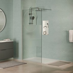 Walk-In Dusche EIRA - Milchglas-Streifen 8 mm und 10 mm