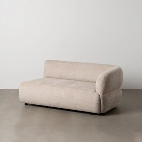 Beżowa sofa z tkaniny szenilowej prawostronna 151 cm Minimal – Ixia