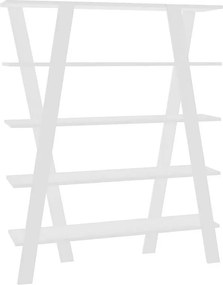 Regał na książki – 120 cm x 150 cm x 25 cm – Biały – Płyta wiórowa pokryta melaminą