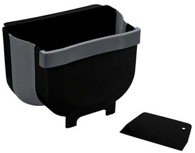 Czarny wiszący kosz na śmieci Wenko Black Outdoor Kitchen Fago, 5 l