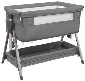 Przenośne ciemnoszare łóżeczko niemowlęce A3-N38