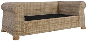 Brązowa 2-osobowa sofa z rattanu - Asha