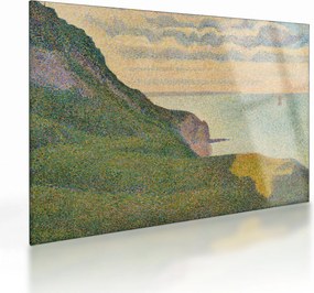 Obraz na szkle - Georges Seurat, Seascape at Port-en-Bessin, Normandy, reprodukcje (70x50 cm)